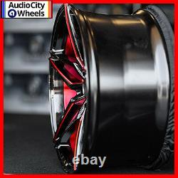 20 MARQUEE M3259 WHEELS BLACK RED RIMS 5x120 FIT CHEVY CAMARO SS