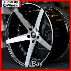 20 MQ 3226 WHEELS BLACK MACHINED FACE STAGGERED RIMS 5x114.3 FIT FORD MUSTANG