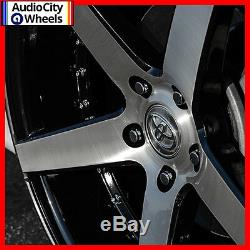 20 MQ 3226 WHEELS BLACK MACHINED FACE STAGGERED RIMS 5x114.3 FIT FORD MUSTANG