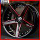 20 MQ M3226 WHEELS BLACK RED MILLED ACCENTS RIMS 5x114.3 FIT FORD MUSTANG