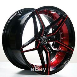 20 Marquee Wheels M3259 Black Red Inner Rims