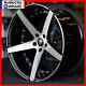 20 Mq M3226 Wheels Black Machined Face Staggered Rims And Tires Pkg
