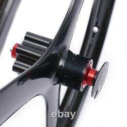 20 inch Fixed Gear Wheels Rims Set Front Rear Bike Wheel 3-Spoke Disk/Band Brake