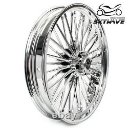 21 18 Front Rear Cast Wheels Dual Disc Fat Spokes for Dyna Wide Glide Softail