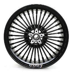 21/18 Front Rear Cast Wheels Set Single Disc Fat Spokes Touring Softail FLSTF