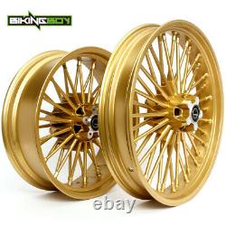 21 18'' Front Rear Cast Wheels Single Disc for Sportster Dyna Softail Touring