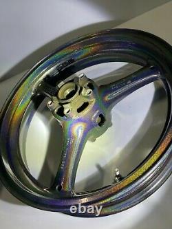 21-22 Kawasaki NINJA ZX10R FRONT REAR WHEELS RIMS CUSTOM Holographic Rainbow OEM