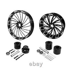 21 Front 18'' Rear Wheel Rim with Hub Fit For Harley Touring Street Glide 2008-Up