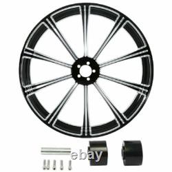 21 Front & 18 Rear Wheel Rims Dual Disc Hub Belt Pulley Fit For Touring 97-08
