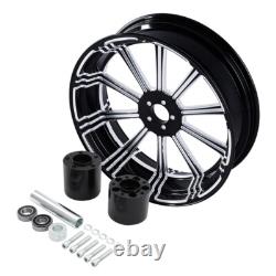 21 Front & 18 Rear Wheel Rims Dual Disc Hub Belt Pulley Fit For Touring 97-08