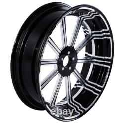 21 Front & 18 Rear Wheel Rims Dual Disc Hub Belt Pulley Fit For Touring 97-08
