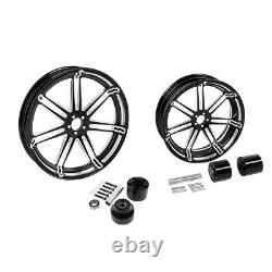21 Front & Rear Wheel Rim Single Disc Hubs Fit For Harley Touring 2009-2023