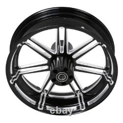 21 Front & Rear Wheel Rim Single Disc Hubs Fit For Harley Touring 2009-2023