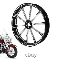 23'' Front 18'' Rear Wheel Rim Dual Hub Pulley Fit For Harley Touring 08-22 CNC