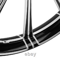 23'' Front 18'' Rear Wheel Rim Dual Hub Pulley Fit For Harley Touring 08-22 CNC