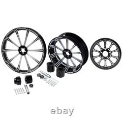 23 Front 18'' Rear Wheel Rim Hub & Belt Pulley Fit For Harley Road Glide 09-23