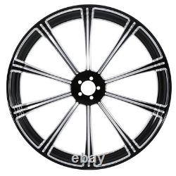 23 Front 18'' Rear Wheel Rim Hub & Belt Pulley Fit For Harley Road Glide 09-23