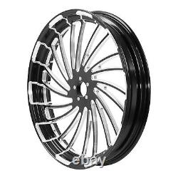 23 Front & 18 Rear Wheel Rim Hub Belt Pulley Fit For Harley Street Glide 09-23