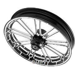 23'' Front 18'' Rear Wheel Rim Single Hub&Pulley Fit For Harley Road Glide 08-22