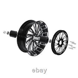 23'' Front Wheel 18'' Rear Wheel Hub Pulley For Harley Electra Glide 2009-Up ABS
