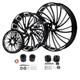 23'' Front Wheel Dual Disc 18'' Rear Wheel Hub Pulley For Harley Touring 2009-Up