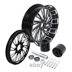 23'' Front Wheel Dual Disc 18'' Rear Wheel Hub Pulley For Harley Touring 2009-Up