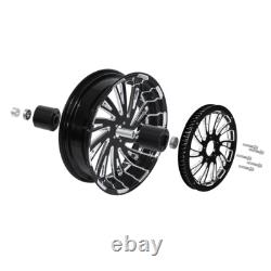 23'' Front Wheel Dual Disc 18'' Rear Wheel Hub Pulley For Harley Touring 2009-Up