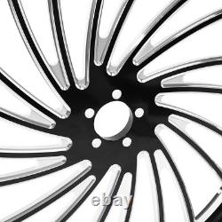 23'' Front Wheel Dual Disc 18'' Rear Wheel Hub Pulley For Harley Touring 2009-Up