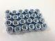 24 X OPEN END BULGE ACORN LUG NUTS 14X1.5 ZINC FINISH HEX 19mm
