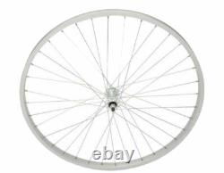 26 Alloy Wheel set Front & Rear Freewheel 36 Spokes 14G 3/8 Axle Silver