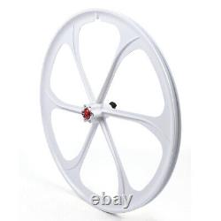 26 BICYCLE WHEEL SET MAG 6-SPOKE MTB BIKE 7,8,9,10 SPEED WITH QR Front & Rear