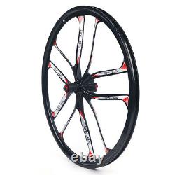 26 Bike Magnesium Wheels 10-Spoke Rims Bike Integrated Wheel Set Front and Rear