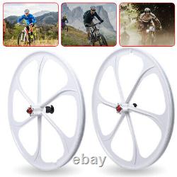 26 Bike Wheel Front & Rear Disc Brake Tyre Magnesium Alloy 7/8/9/10 Speed 2PCS