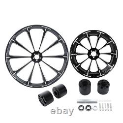 26'' Front & 18Rear Wheel Rim &Dual Disc Wheel Hub Fit For Harley Touring 08-23