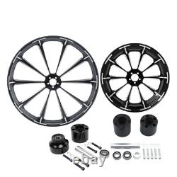 26'' Front 18Rear Wheel Rim &Single Disc Wheel Hub Fit For Harley Touring 08-23