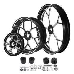 26 Front 18 Rear Wheel Rim Hub Belt Pulley For Harley Street Glide ABS 2009-23