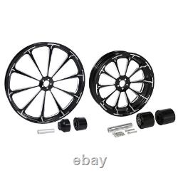 26 Front 18 Rear Wheel Rim Single Hub Fit For Harley Touring Road King 08-22