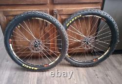 26 Front & Rear Wheel Set Sun Rims Single Track + Maxxis 26x2.4 Tire