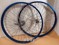 26 Heavy Duty Alloy Front & Rear Coaster Brake Bicycle Wheel 12g spokes White
