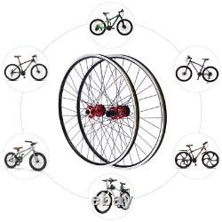 27.5 In Bicycle Front Rear Wheels Set MTB Wheelset Aluminum Alloy Rim Disc Brake
