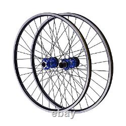 27.5-inch Mountain Bike Front Rear Wheelset Blue Aluminum Alloy Rim Disc Brake