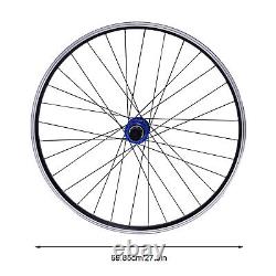 27.5-inch Mountain Bike Front Rear Wheelset Blue Aluminum Alloy Rim Disc Brake