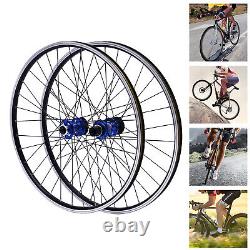 27.5-inch Mountain Bike Front Rear Wheelset Blue Aluminum Alloy Rim Disc Brake