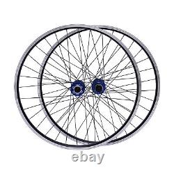 27.5-inch Mountain Bike Front Rear Wheelset Blue Aluminum Alloy Rim Disc Brake