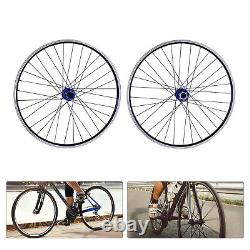 27.5-inch Mountain Bike Front Rear Wheelset Blue Aluminum Alloy Rim Disc Brake