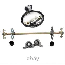 29 Rear Axle Kit Complete Wheels Front Steering Brake Assembly for Go kart Quad