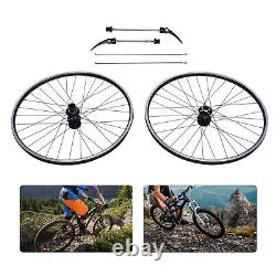 29 inch Front+ Rear Mountain Bike Wheel Set Double Six-hole Disc Flat Spokes USA