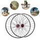 29 inch Front & Rear Wheel Mountain Wheelset Red Hub Disc Brake Bicycle Wheels
