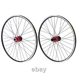 29 inch Front & Rear Wheel Mountain Wheelset Red Hub Disc Brake Bicycle Wheels