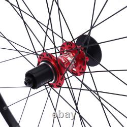 29 inch Front & Rear Wheel Mountain Wheelset Red Hub Disc Brake Bicycle Wheels